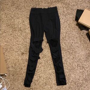 Killstar Black Leggings with Cut-Out Design